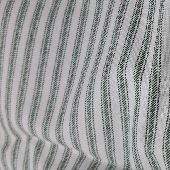 Ticking Away Green Striped Fabric Half Yard 44" Wide Cotton Sewing Quilting - Picture 1 of 3